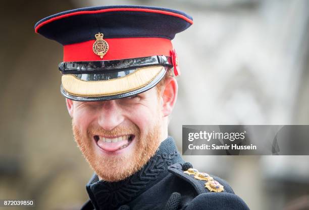 Prince Harry visits the Field of Remembrance at Westminster Abbey on November 9, 2017 in London, England.