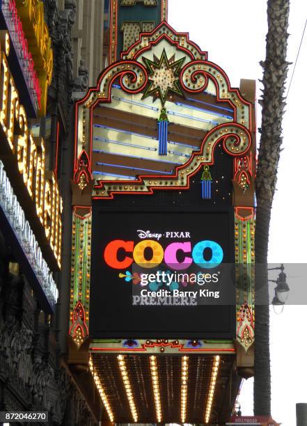 General view of atmosphere at the U.S. Premiere of Disney Pixar's 'Coco' at El Capitan Theatre on November 8, 2017 in Los Angeles, California.