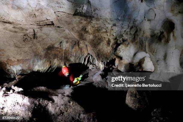 An interior view of the “Grotta dei Cervi” on July 31, 2017 in Salento, Italy. Initially named the Cave of Aeneas in reference to the Trojan Aeneas...