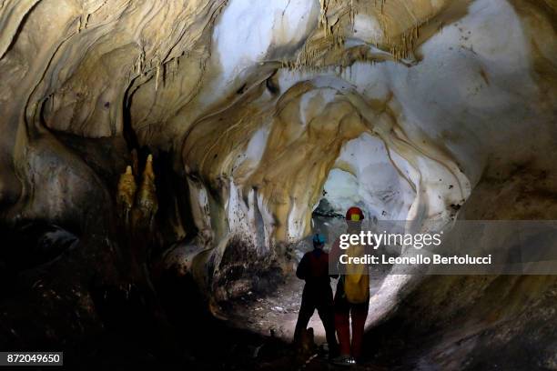 An interior view of the “Grotta dei Cervi” on July 31, 2017 in Salento, Italy. Initially named the Cave of Aeneas in reference to the Trojan Aeneas...