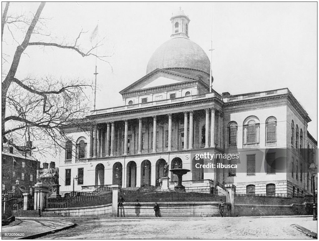 Antique photograph of World's famous sites: Boston