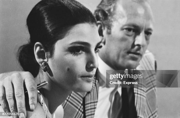 Italian actress and model Benedetta Barzini with British fashion photographer John Cowan , UK, 15th August 1967.