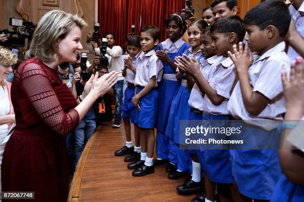 - Visite d'état du Roi Philippe et de la Reine Mathilde des Belges en Inde - Staatsbezoek van Koning Filip en Koningin Mathilde aan India * UNICEF...