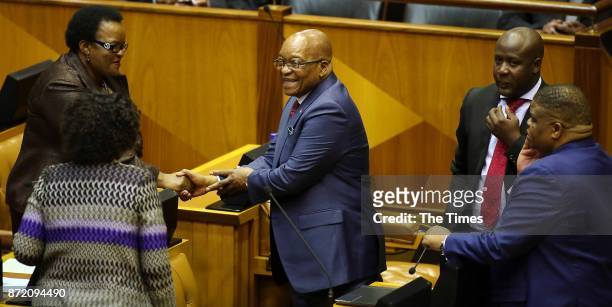 President Jacob Zuma during his Question and Answer session at the National Assembly on November 02, 2017 in Cape Town, South Africa. Responding to a...