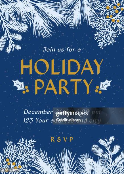 christmas party invitation. - unwanted present stock illustrations