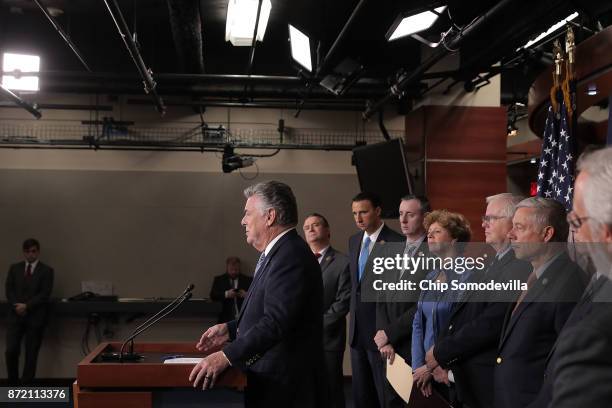 Rep. Peter King is joined by fellow Republican members of Congress Rep. Don Bacon , Rep. Ryan Costello , Rep. Brian Fitzpatrick , Rep. Susan Brooks ,...