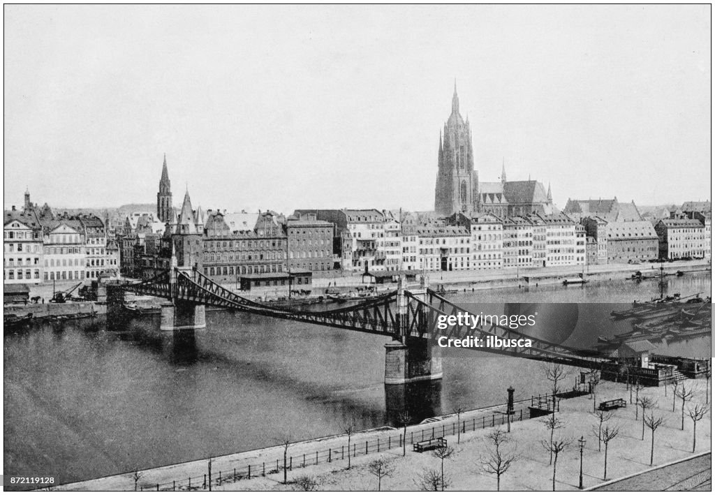 Antique photograph of World's famous sites: Frankfurt