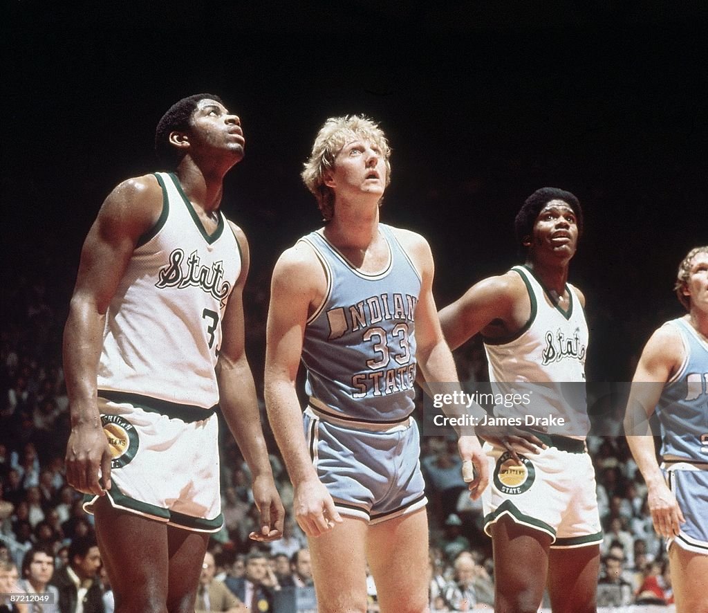 Michigan State University Magic Johnson and Indiana State University Larry Bird, 1979 NCAA National Championship