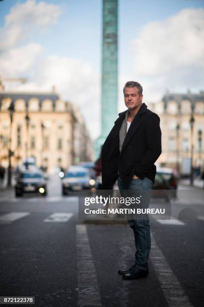 Actor Eric Dane poses during a photo session on November 9, 2017 in Paris.