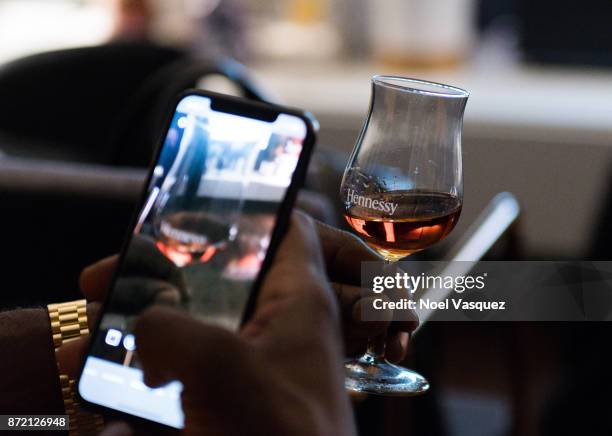 General view of Hennessy cocktails are displayed at Hennessy "Le Voyage" hosted by Thuy-Anh J. Nguyen on November 8, 2017 in Los Angeles, California.