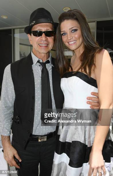 Manny Mashouf and winner Rachel Pisciotta at the announcement of Bebe's next "It Girl" held at the Bebe store on May 13, 2009 in Beverly Hills,...