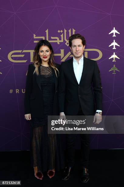 Camilla Freeman-Topper and Marc Freeman arrive at the 2017 Australian Fashion Laureate Awards on November 9, 2017 in Sydney, Australia.