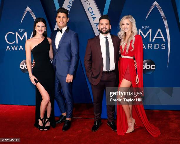 Dan+Shay attend the 51st annual CMA Awards at the Bridgestone Arena on November 8, 2017 in Nashville, Tennessee.