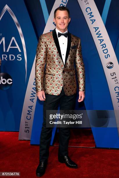Easton Corbin attends the 51st annual CMA Awards at the Bridgestone Arena on November 8, 2017 in Nashville, Tennessee.