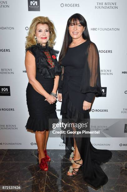 Co Chair Vonna Bitove and CEO of Giambattista Valli, Sandrine Valverde attend the HBC Foundation presentation of Haute Affair in support of the Dotsa...