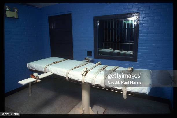 Lethal injection Death Chamber at a Texas prison on November 14, 1991 at Huntsville, The Ellis Unit, Texas