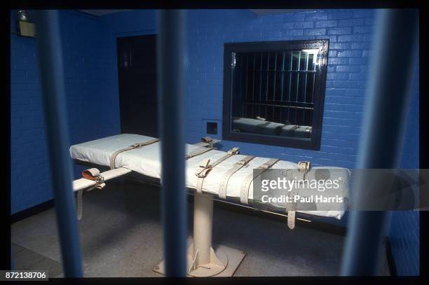 Lethal injection Death Chamber at a Texas prison on November 14, 1991 at Huntsville, The Ellis Unit, Texas