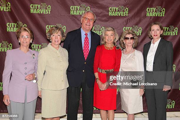 City Harvest Co-Chairs Joy Ingham and Carol Atkinson, Honoree David Patrick Columbia, City Harvest Co-Chairs Emilia Saint-Amand and Topsy Taylor, and...