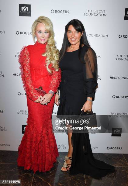 Co Chair Suzanne Rogers and CEO of Giambattista Valli, Sandrine Valverde attend the HBC Foundation presentation of Haute Affair in support of the...