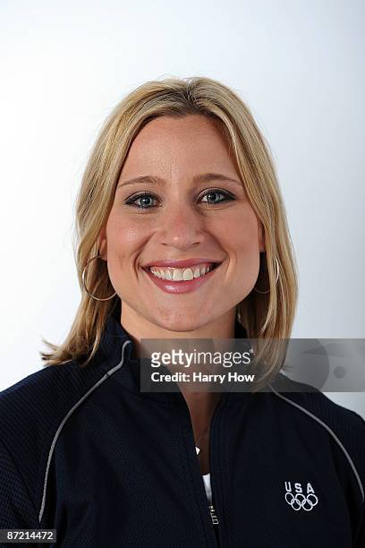 Hockey player Angela Ruggiero poses for a portrait during the NBC/USOC Promotional Photo Shoot on May 13, 2009 at Smashbox Studios in Los Angeles,...