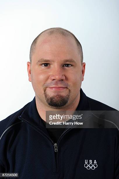 Bobsledder Steve Holcomb poses for a portrait during the NBC/USOC Promotional Photo Shoot on May 13, 2009 at Smashbox Studios in Los Angeles,...