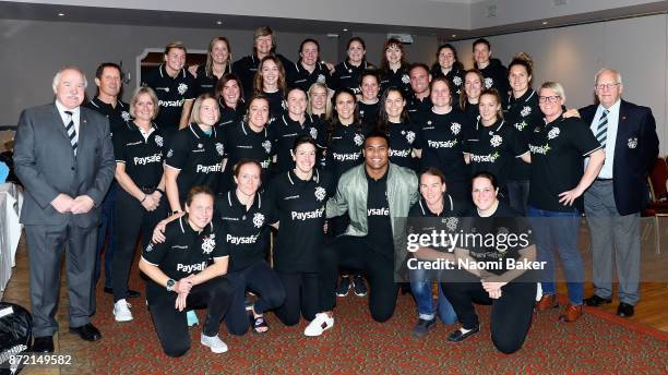 The Women's Barbarians team meet Julian Savea ahead of their inaugural match against Munster being played on Friday on November 8, 2017 in Limerick,...
