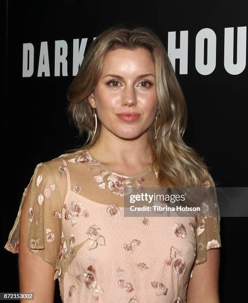 Caggie Dunlop attends the premiere of Focus Features 'Darkest Hour' at Samuel Goldwyn Theater on November 8, 2017 in Beverly Hills, California.