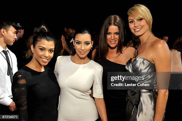 Personalites Kourtney Kardashian, Kim Kardashian, Khloe Kardashian and actress Stacy Keibler arrive at Maxim's 10th Annual Hot 100 Celebration...