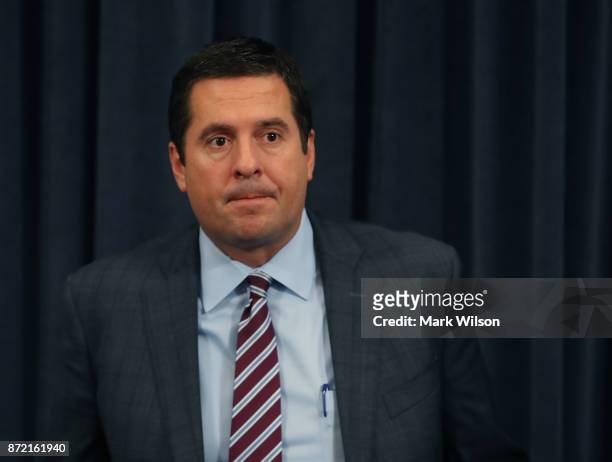 Rep. Devin Nunes attends a House Ways and Means Committee markup of the Republicans tax reform plan titled the Tax Cuts and Jobs Act., on Capitol...