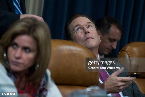 Reps. Vern Buchanan, R-Fla., and Lynn Jenkins, R-Kan., attend a House Ways and Means Committee markup of the Republican's tax reform plan titled the...