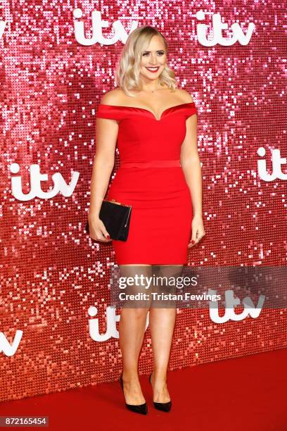 Amy Walsh arriving at the ITV Gala held at the London Palladium on November 9, 2017 in London, England.