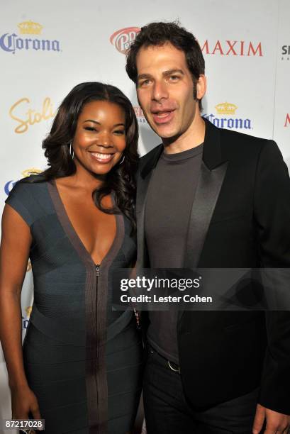 Actress Gabrielle Union and Maxim editor and chief Joe Levy arrive at Maxim's 10th Annual Hot 100 Celebration Presented by Dr Pepper Cherry, True...