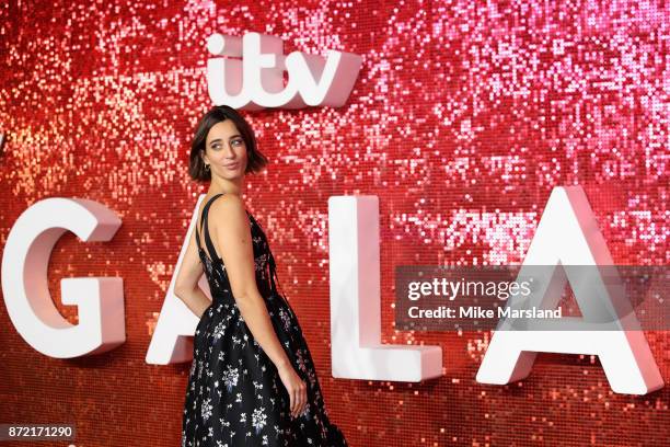 Laura Jackson arrives at the ITV Gala held at the London Palladium on November 9, 2017 in London, England.