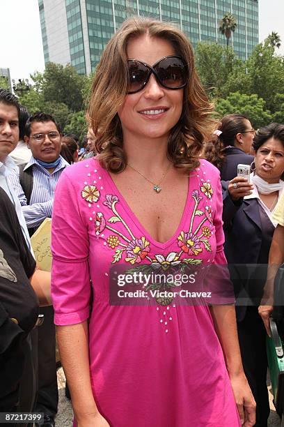 Actress Ludwika Paleta attends the TeatroMex photo call at Angel de la Independencia on May 13, 2009 in Mexico City, Mexico.