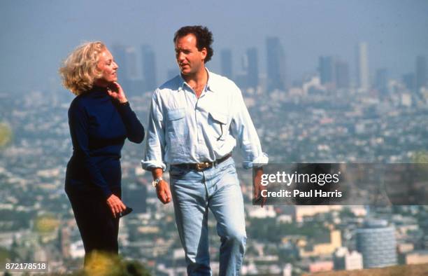 Charles Finch, son of actor Peter Finch in Hollywood with his mother, the South-African born actress and writer Yolande Turner. Charles Finch is a...