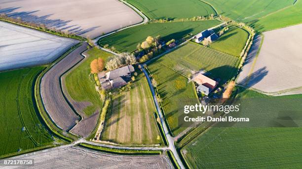 groot maarslag seen from above - drop shadow stock pictures, royalty-free photos & images