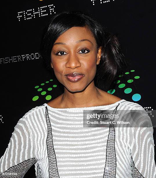 Beverley Knight attends the Fisher Productions celebrations of another 25 years success at the Dairy, Wakefield Street on May 13, 2009 in London,...