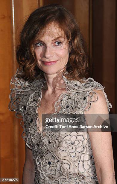 Jury president and actress Isabelle Huppert attends the Chopard Hosts Belle De Nuit Party at the Hotel du Cap during the 62nd Annual Cannes Film...