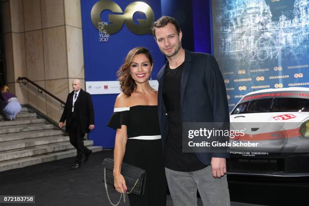 Nazan Eckes and husband Julian Khol arrives for the GQ Men of the year Award 2017 at Komische Oper on November 9, 2017 in Berlin, Germany.