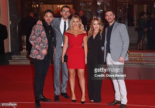 Adam Thomas, Mark Charnock, Amy Walsh, Michelle Hardwick and Antony Quinlan attend the ITV Gala held at the London Palladium on November 9, 2017 in...