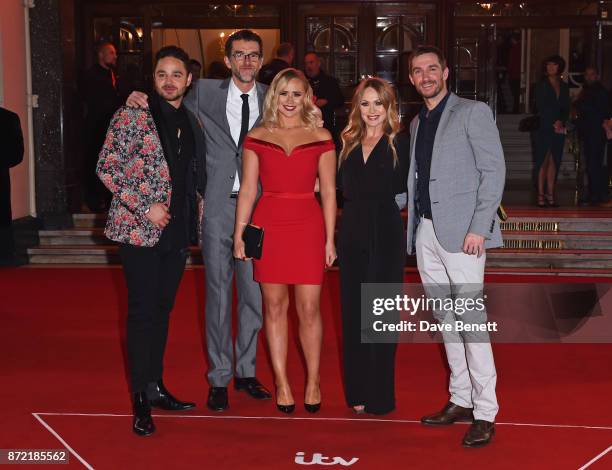 Adam Thomas, Mark Charnock, Amy Walsh, Michelle Hardwick and Antony Quinlan attend the ITV Gala held at the London Palladium on November 9, 2017 in...