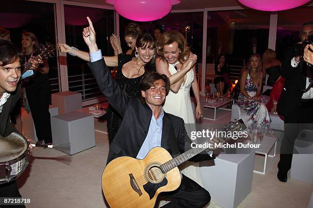 Elsa Pataky and Caroline Gruosi Scheufele attends at Chopard Belle Du Nuit Dinner during the 62nd International Cannes Film Festival on May 13, 2009...