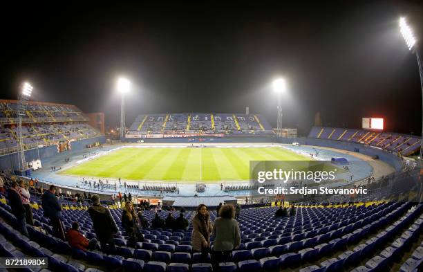 General view of the stadium Maksimir prior to the FIFA 2018 World Cup Qualifier Play-Off: First Leg between Croatia and Greece at Stadion Maksimir on...