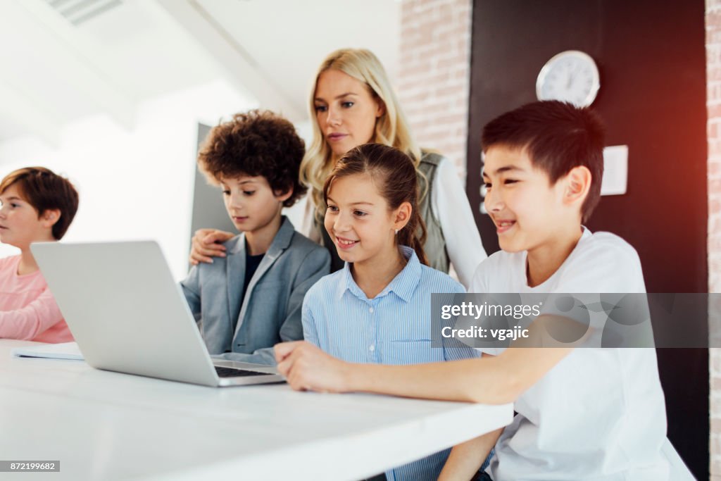 Kids Coding In School