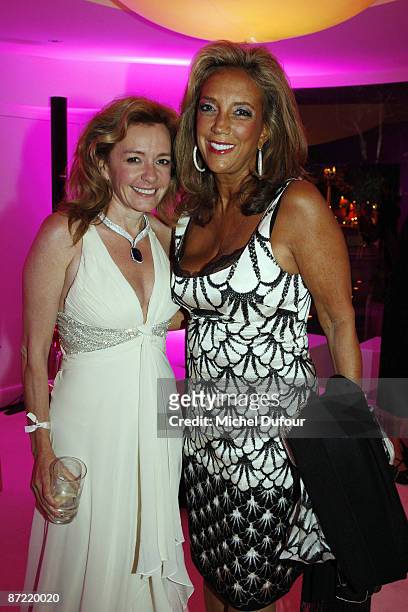 Caroline Gruosi Scheufele and Denise Rich attend the Chopard Belle Du Nuit Dinner during the 62nd International Cannes Film Festival on May 13, 2009...