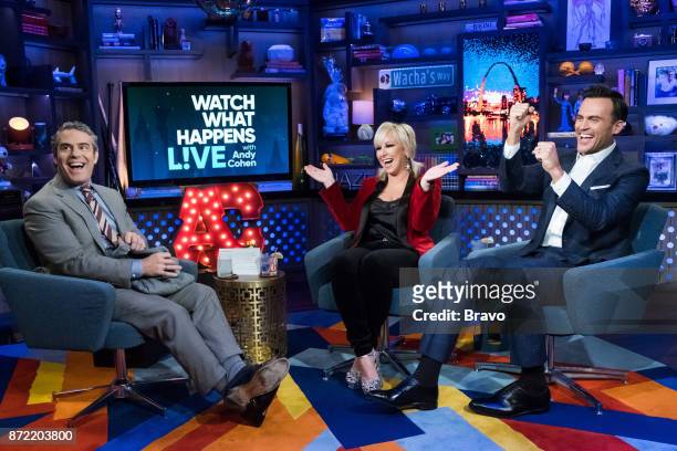 Pictured : Andy Cohen, Margaret Josephs and Cheyenne Jackson --