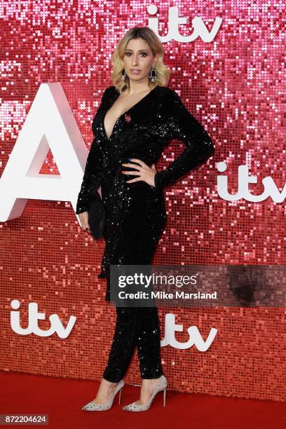 Stacey Solomon arrives at the ITV Gala held at the London Palladium on November 9, 2017 in London, England.