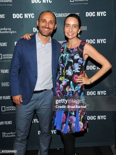 Amir Bar-Lev and Raphaela Neihausen attend the 4th Annual DOC NYC Visionaries Tribute Luncheon at The Edison Ballroom on November 9, 2017 in New York...