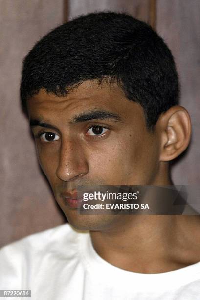 Brazilian Mohamed D'Ali Carvalho dos Santos during his trial in Goiania, central Brazil May 14, 2009. Dos Santos is accused of having murdered and...