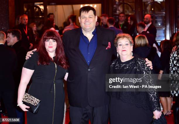 Jenny Ryan , Mark Labbett and Anne Hegerty attending the ITV Gala held at the London Palladium. Picture date: Thursday November 9, 2017. See PA story...